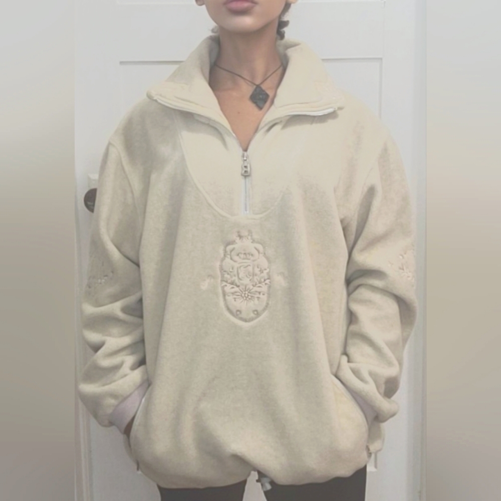 Vintage rare bogner polar fleece 1/4 zip pullover sweater